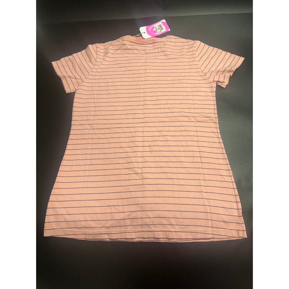 One Teaspoon NEW Pink Stripe Embroidered Fitted T‎ Shirt Womens Medium - Picture 2 of 6